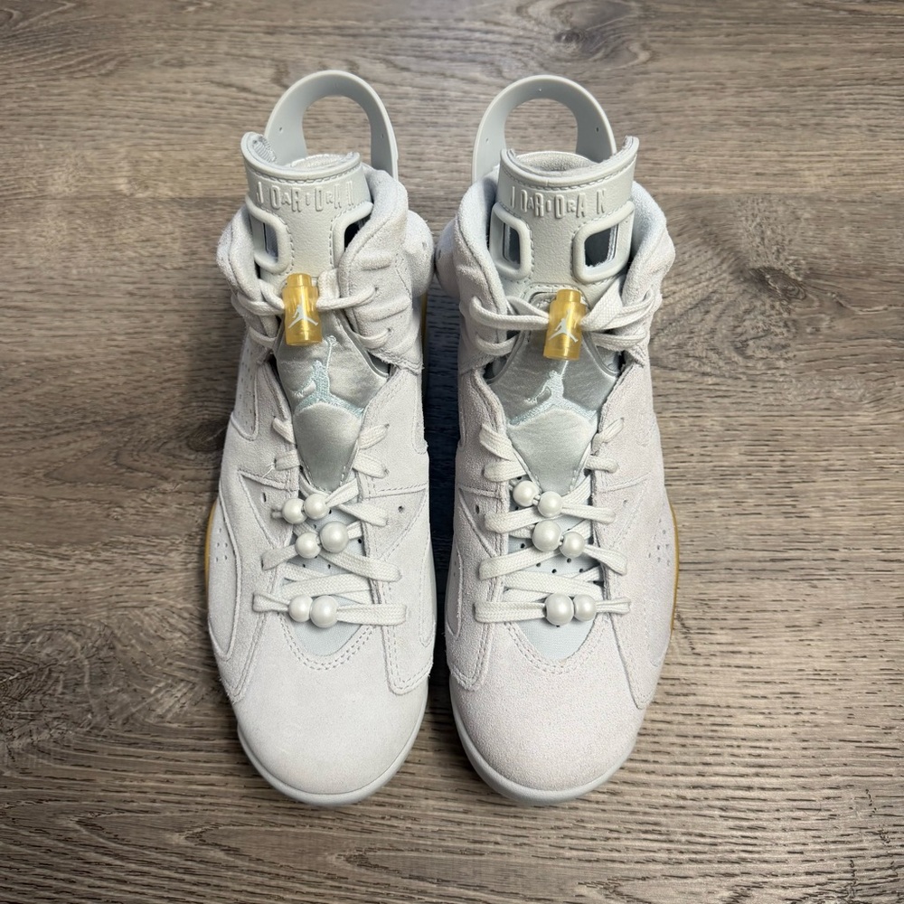 Air Jordan 6 Retro Craft Paris Olympics Pearl DQ4914-074 Women’s Size 8